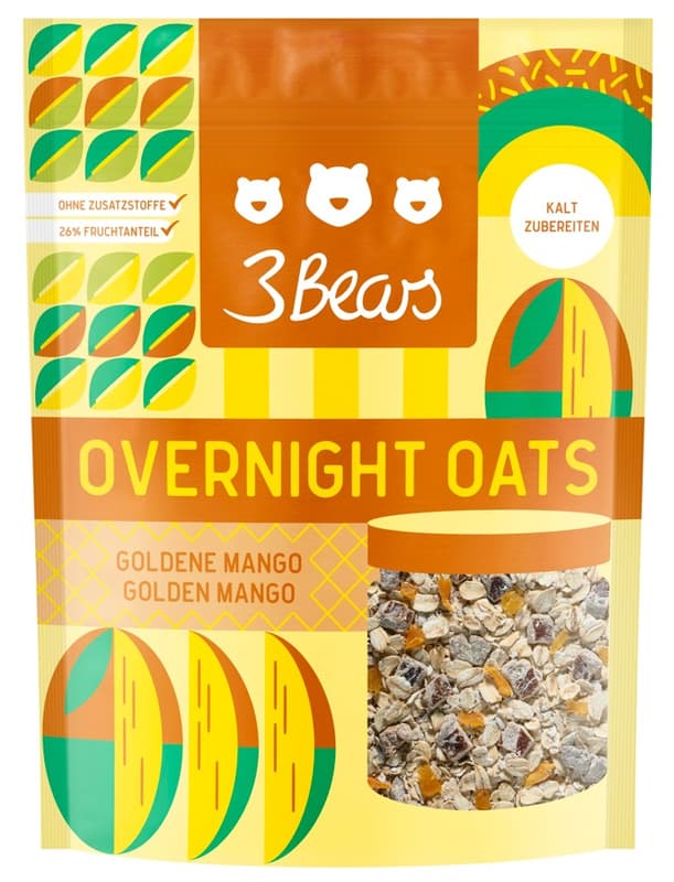 3Bears Overnight Oats goldene Mango