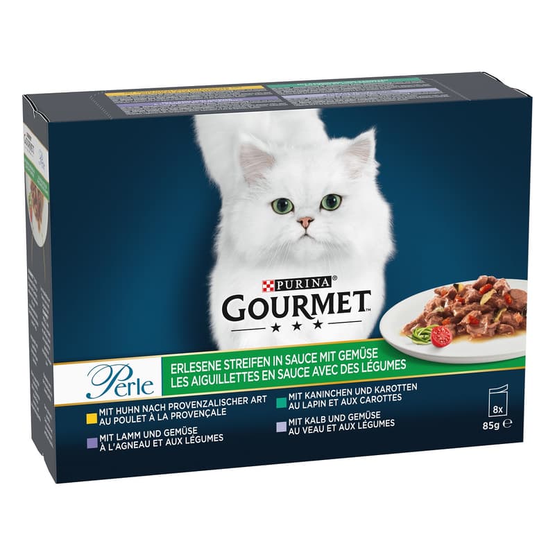 GOURMET Perle Erlesene Streifen Exotics (8x85g)