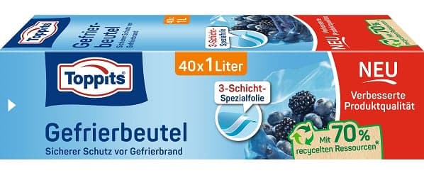Toppits® freezer bags 1L