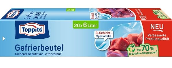 Toppits® freezer bags 6L