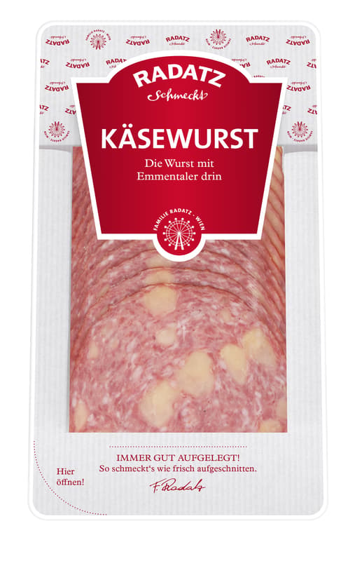 Radatz Käsewurst geschnitten