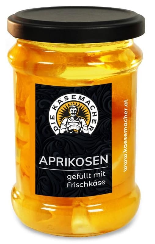 Die Käsemacher Aprikosen gefüllt mit Frischkäse