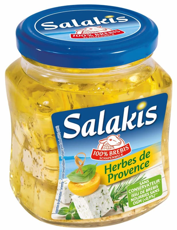 Salakis sheep's cheese cubes in oil Herbs de Provence