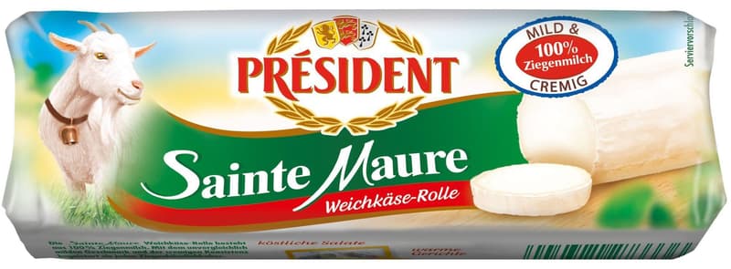 President Sainte Maure goat cheese roll