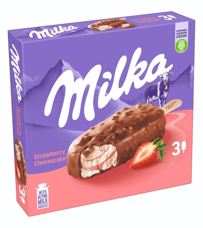 Milka Strawberry Cheesecake Stick 3x90ml
