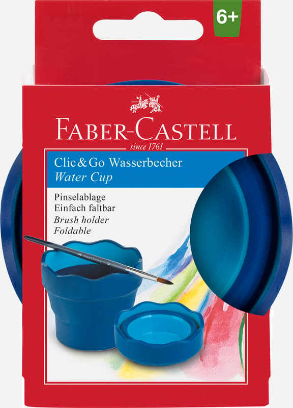 Faber-Castell water cup Clic&Go blue