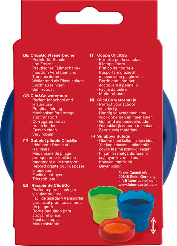 Faber-Castell water cup Clic&Go blue