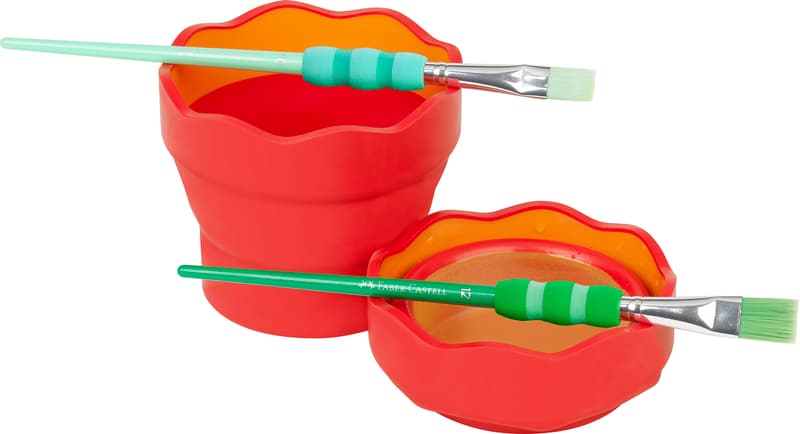 Faber-Castell Wasserbecher Clic&Go rot