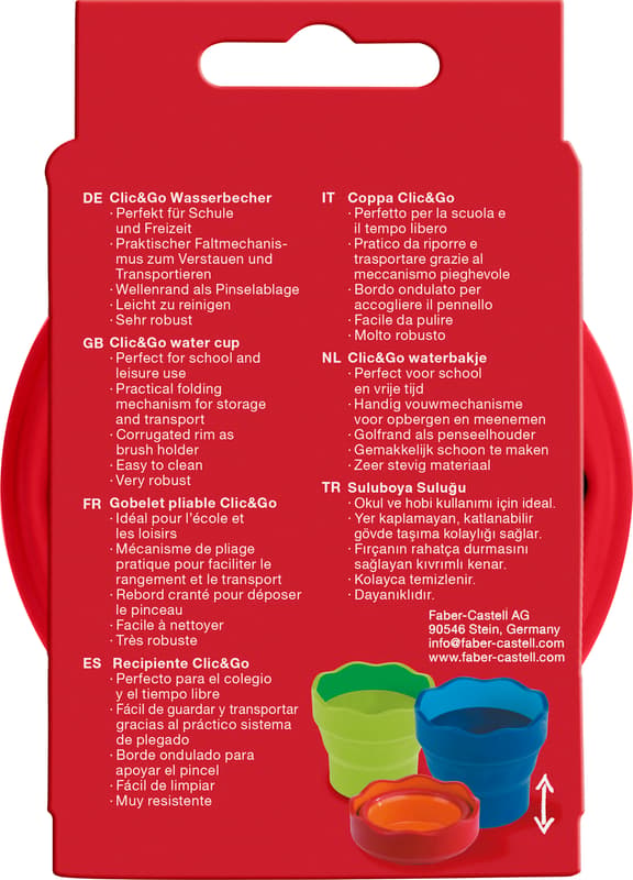 Faber-Castell Wasserbecher Clic&Go rot