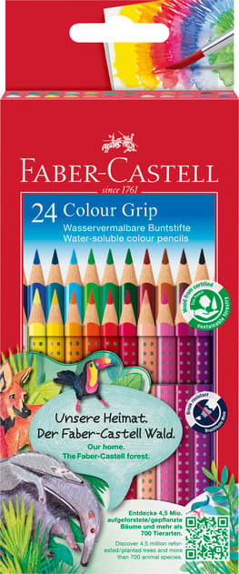 Faber-Castell coloured pencil Colour Grip 24-pack