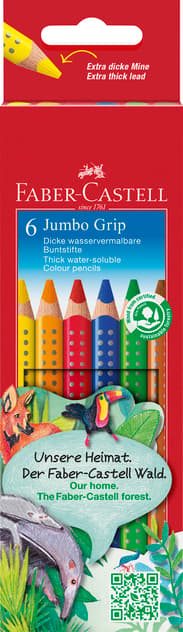 Faber-Castell Buntstift Jumbo Grip 6er-Kartonetui
