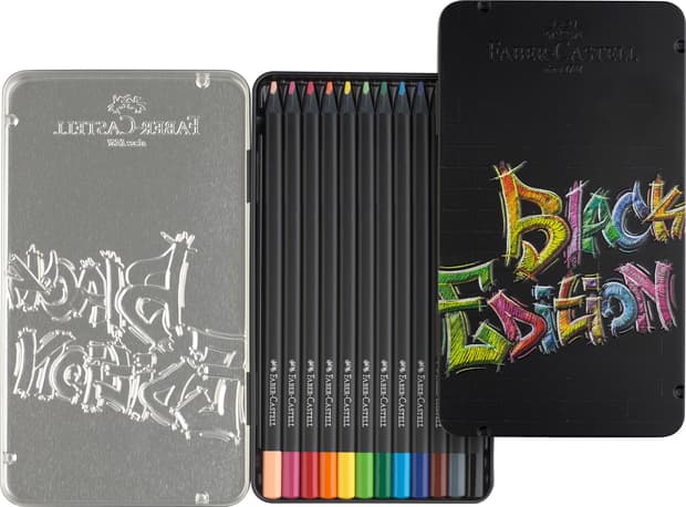 Faber-Castell coloured pencils Black Edition 12er Metalletui