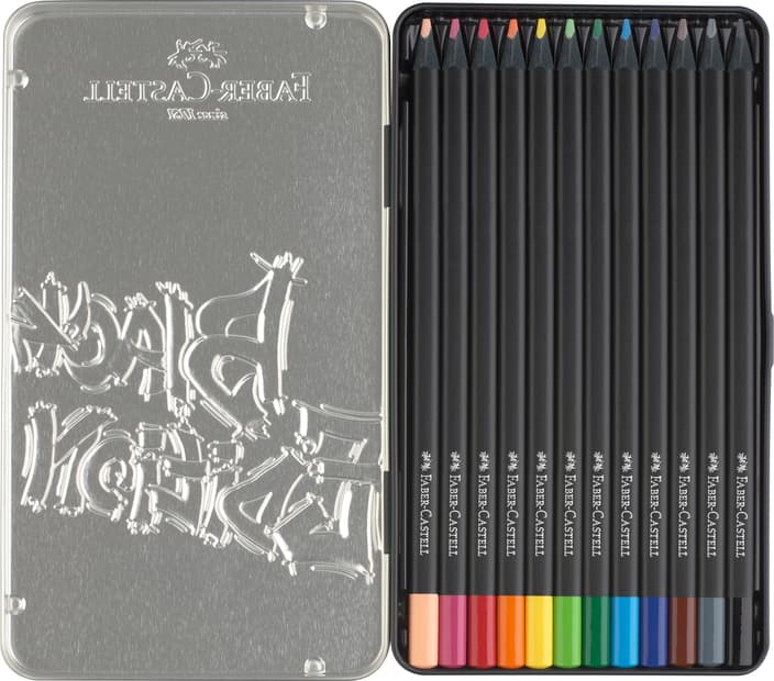 Faber-Castell coloured pencils Black Edition 12er Metalletui