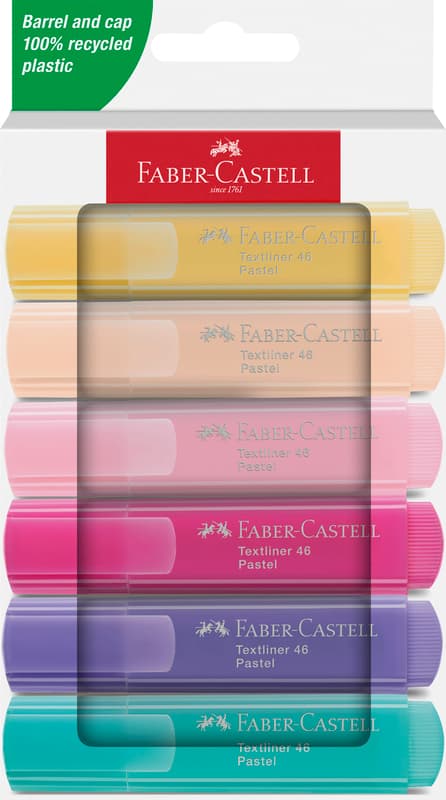 Faber-Castell Highlighter TL 46 Pastel 6er Kartonetui