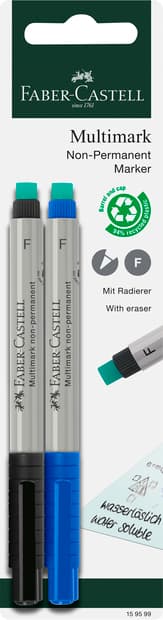 Faber-Castell marker Multimark non-perm. F 2x BK
