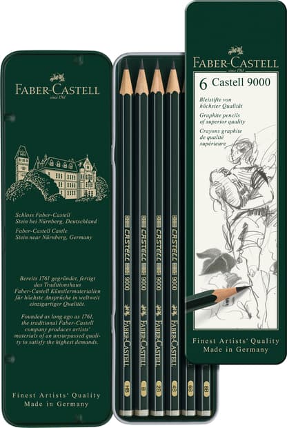 Faber-Castell pencil Castell 9000 6er Etui
