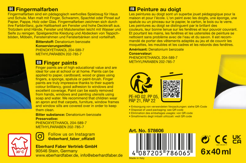 Eberhard Faber Fingerfarbe 6er Etui