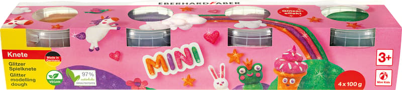 Eberhard Faber Spielknete Glitzer 4er Set