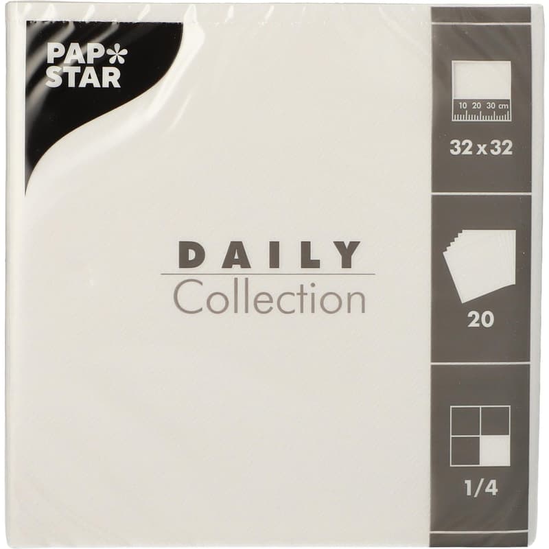 DAILY Collection napkins 32 cm x 32 cm white
