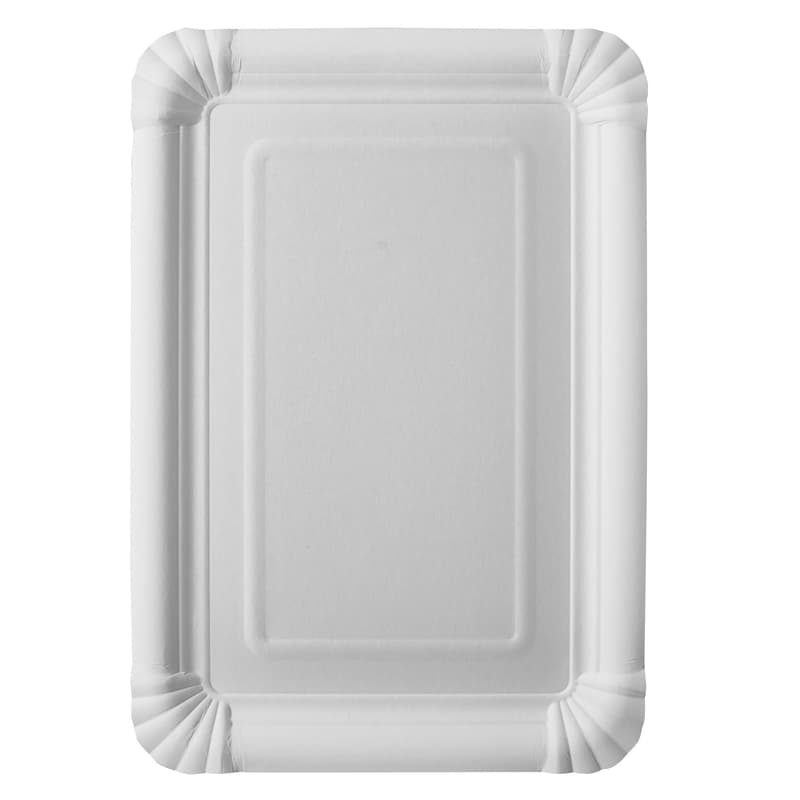 pure paper plates, square, white