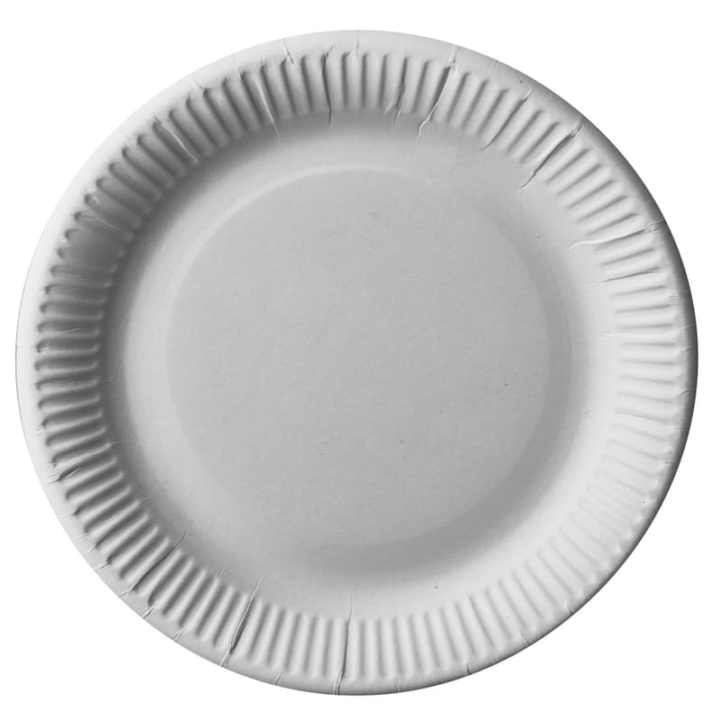 Paper plate "pure" round Ø23cm white