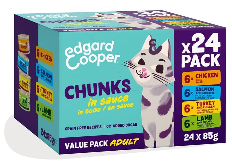 Edgard & Cooper Cat Multipack Pieces in Sauce XL