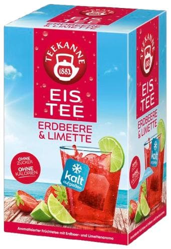 Teekanne Eistee Erdbeer-Limette Teebeutel