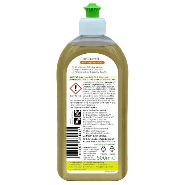 Planet Pure Dishwashing Liquid Blood Orange & Rosemary