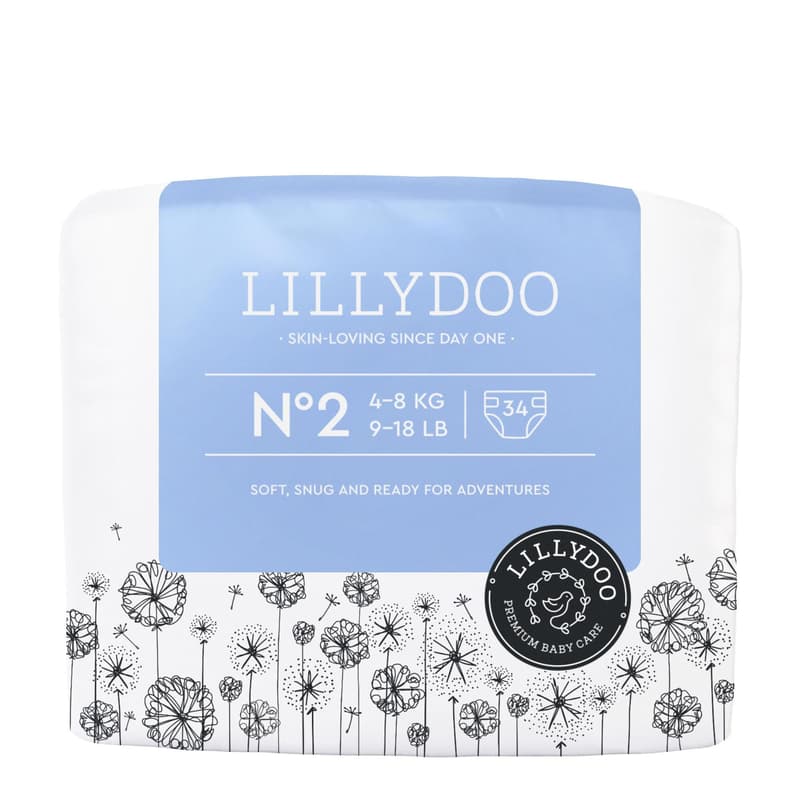 LILLYDOO Windeln Größe 2, 4-8 kg, 34 Stück