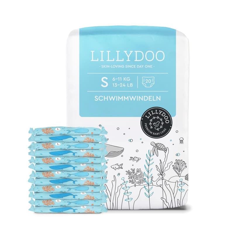 LILLYDOO Schwimmwindeln Größe S, 20 Stück