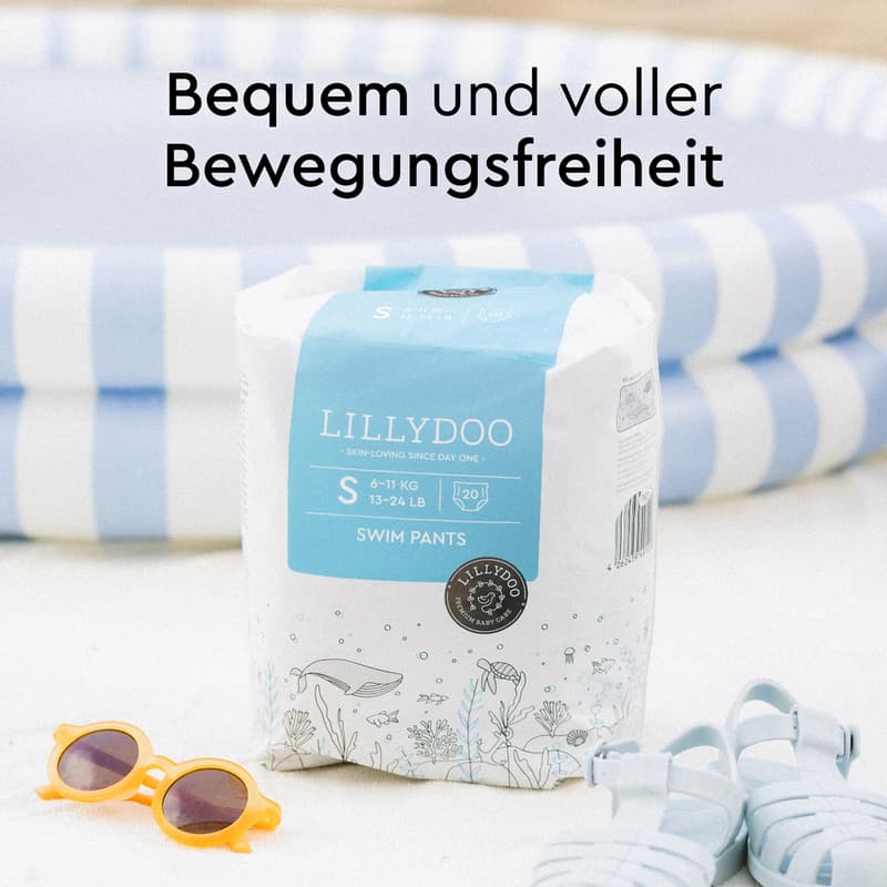 LILLYDOO Schwimmwindeln Größe S, 20 Stück