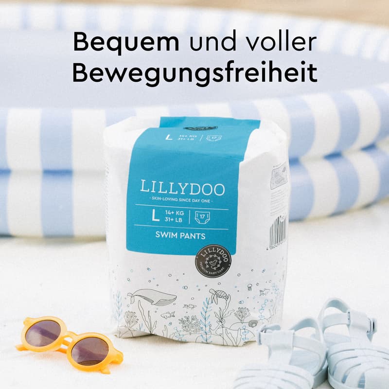 LILLYDOO Schwimmwindeln Größe L, 17 Stück