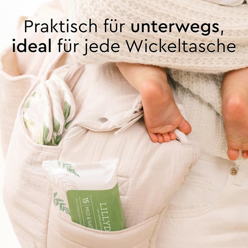 LILLYDOO Feuchttücher Mild & Natürlich, 10x15 Stück
