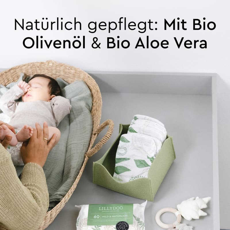 LILLYDOO Feuchttücher Mild & Natürlich, 10x15 Stück