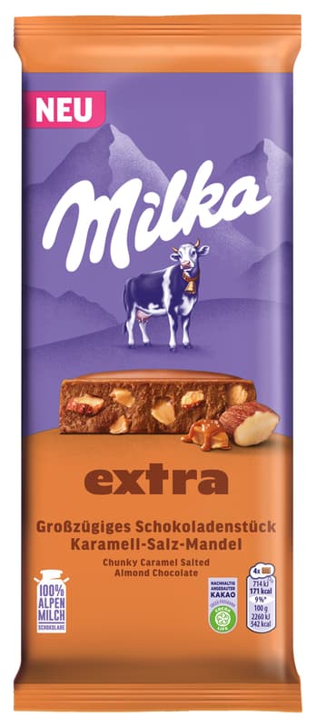 Milka Extra Karamell-Salz-Mandel