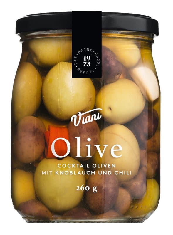 Viani Cocktail Oliven mit Knoblauch und Chilli