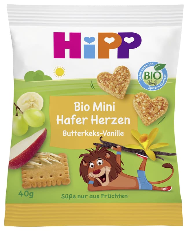 HiPP BIO Mini Hafer-Herzen Butterkeks-Vanille