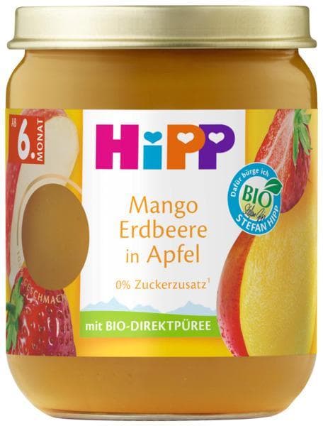 HiPP BIO Früchte Mango Erdbeere in Apfel, ab dem 6. Monat