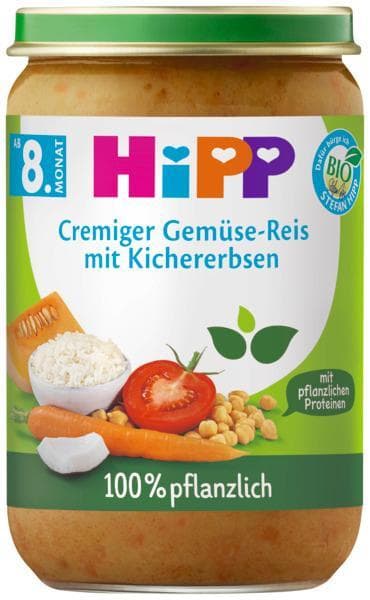 HiPP BIO Creamy Vegetable Rice with Chickpeas, from 8 months month
