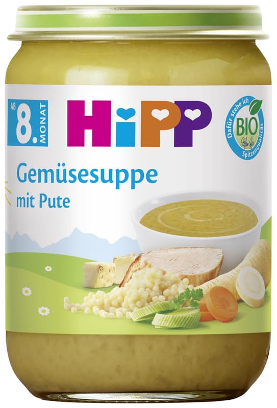 HiPP BIO Gemüsesuppe mit Pute ab dem 8. Monat