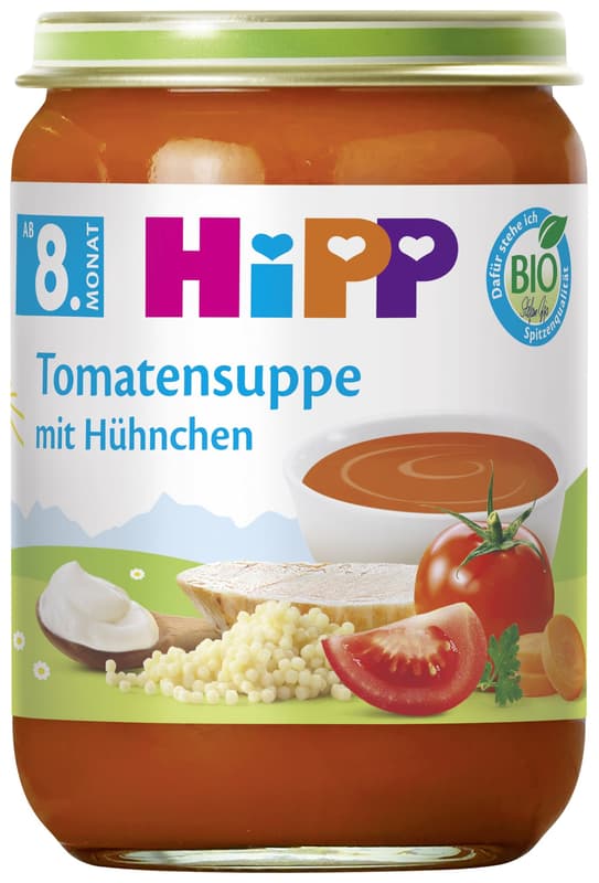 HiPP BIO Tomatensuppe mit Hühnchen ab dem 8. Monat