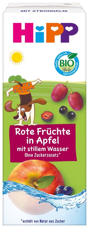 HiPP BIO Rote Früchte in Apfel mit stillem Wasser, Tetrapak