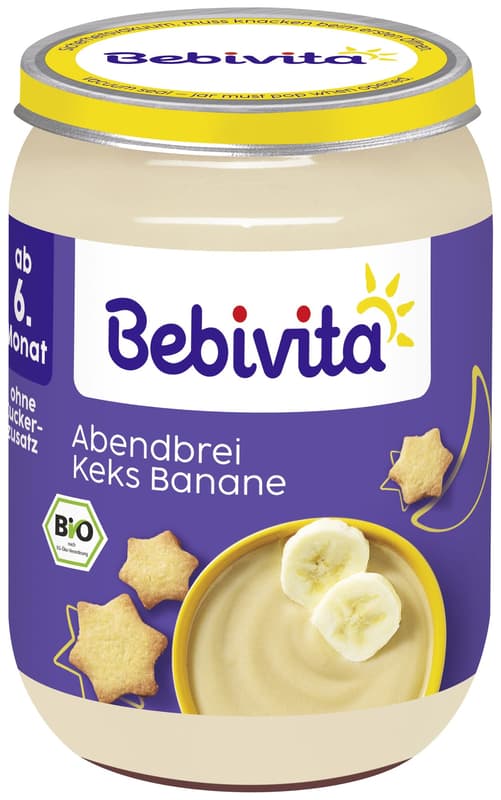 Bebivita Abendbrei Keks Banane, ab dem 6. Monat
