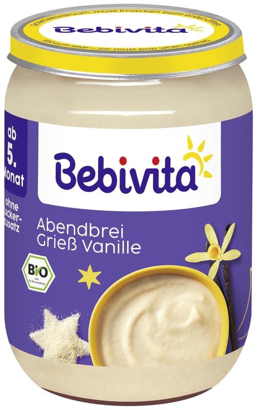Bebivita Abendbrei Grieß-Vanille, ab dem 5. Monat