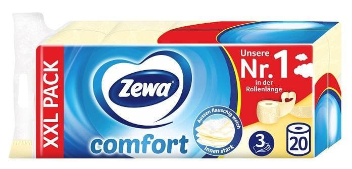 Zewa comfort yellow Toilet paper 20 rolls, 3-ply