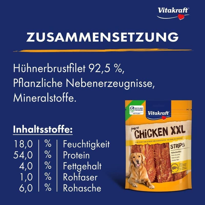Vitakraft Pure Chicken Strips XXL