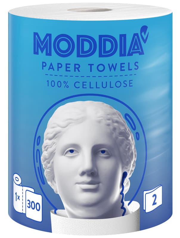 Moddia Küchenrolle XXL 300 Blatt 2-lagig