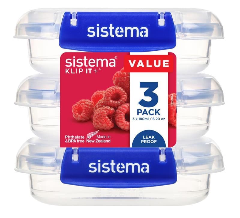 Sistema KLIP IT PLUS Fresh food jar set, 3 x 180 ml