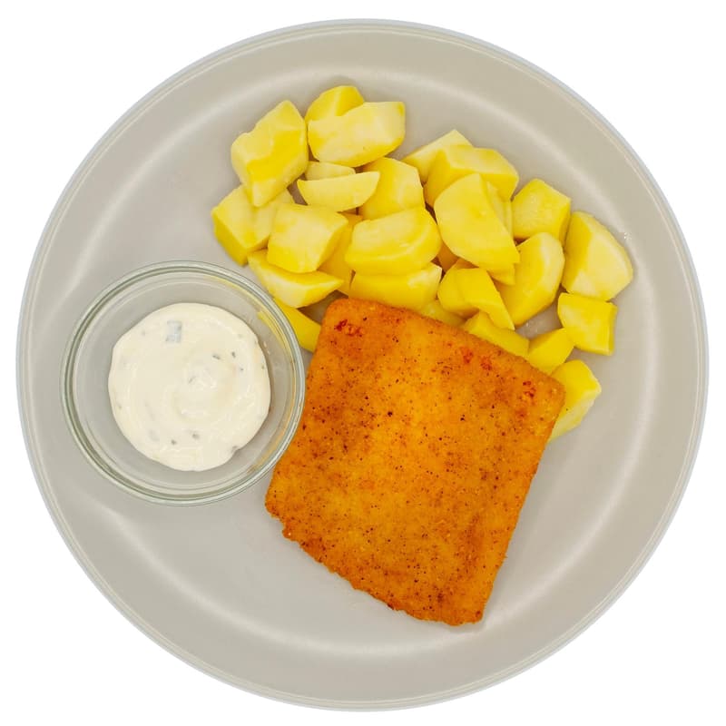 Pappudia Gebackener Käse mit Kartoffeln und Sauce Tartar