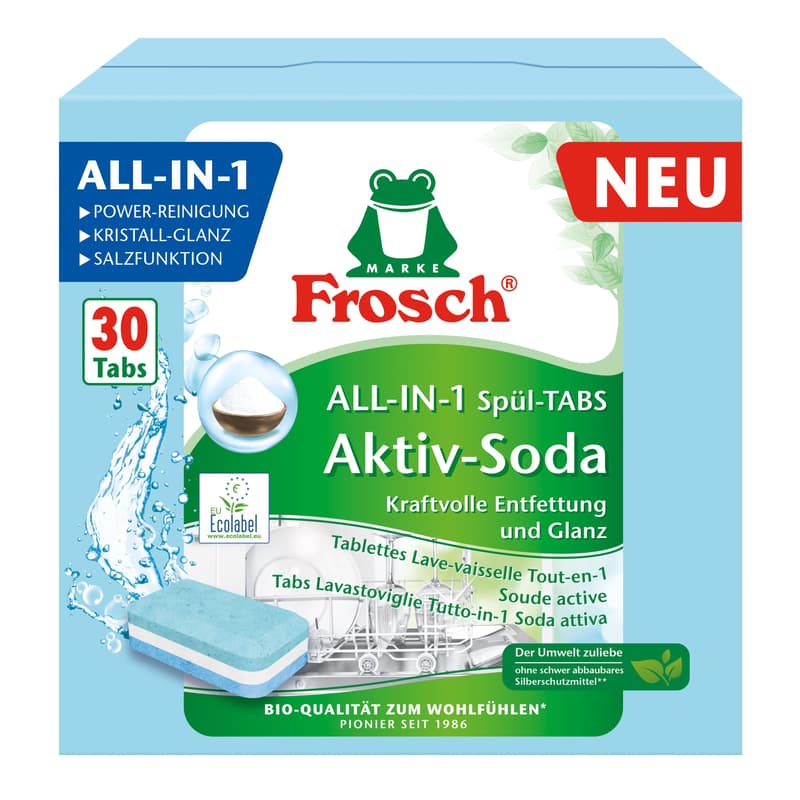 Frosch Aktiv-Soda All-in-1 Geschirrspülmittel-Tabs